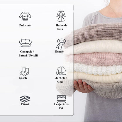 Aparat electric pentru indepartarea scamelor, Lucmark, Acumulator, Portabil, 9000 rpm, Sampanie