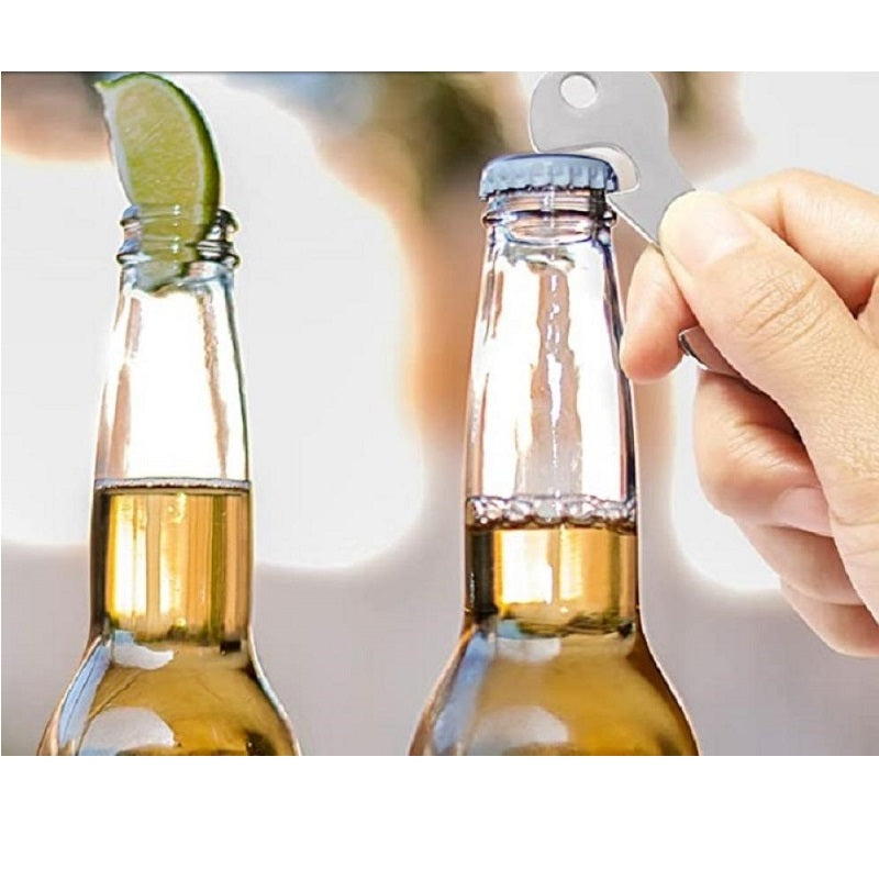 Breloc cu functie de deblocare cos de cumparaturi, Lucmark, desfacator de capace, otel inoxidabil, Argintiu