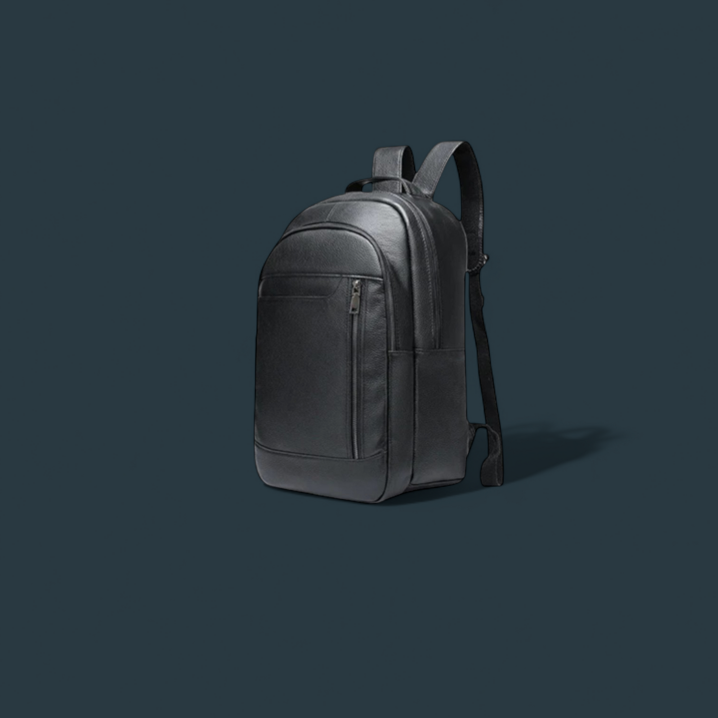 Rucsac premium pentru barbati, Lucmark, piele naturala, multifunctional, 42 × 15 × 30 cm, negru