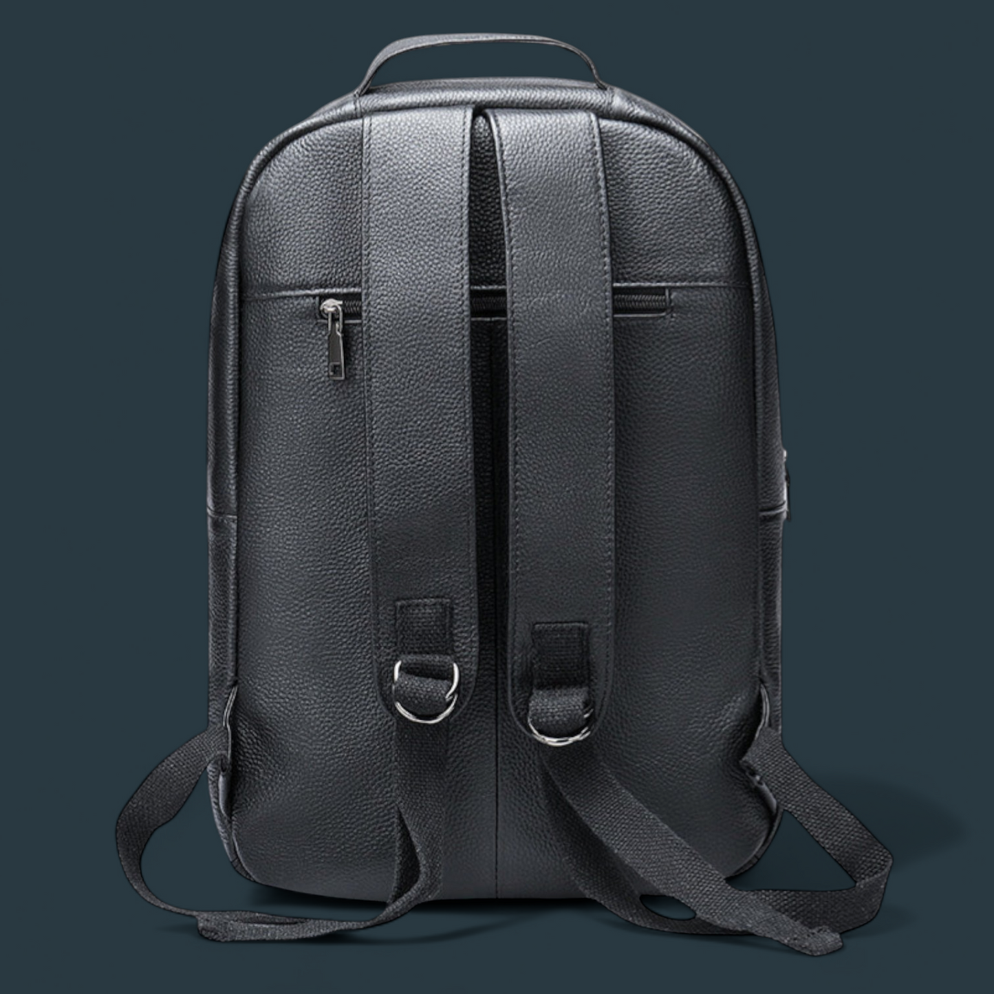 Rucsac premium pentru barbati, Lucmark, piele naturala, multifunctional, 42 × 15 × 30 cm, negru