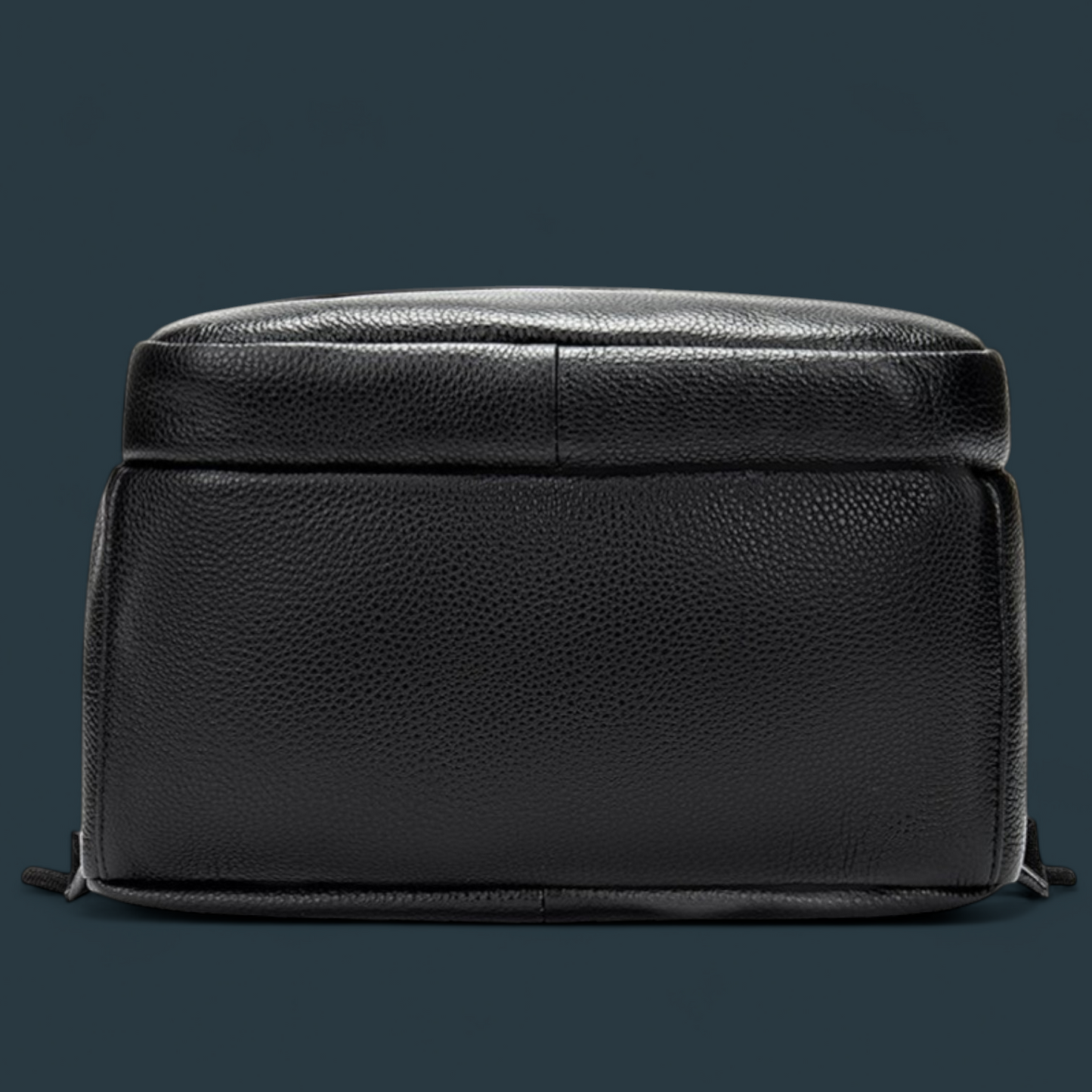 Geanta tip rucsac pentru barbati, Lucmark, piele naturala rezistenta, spatioasa, 42 x 30 x 16 cm, negru